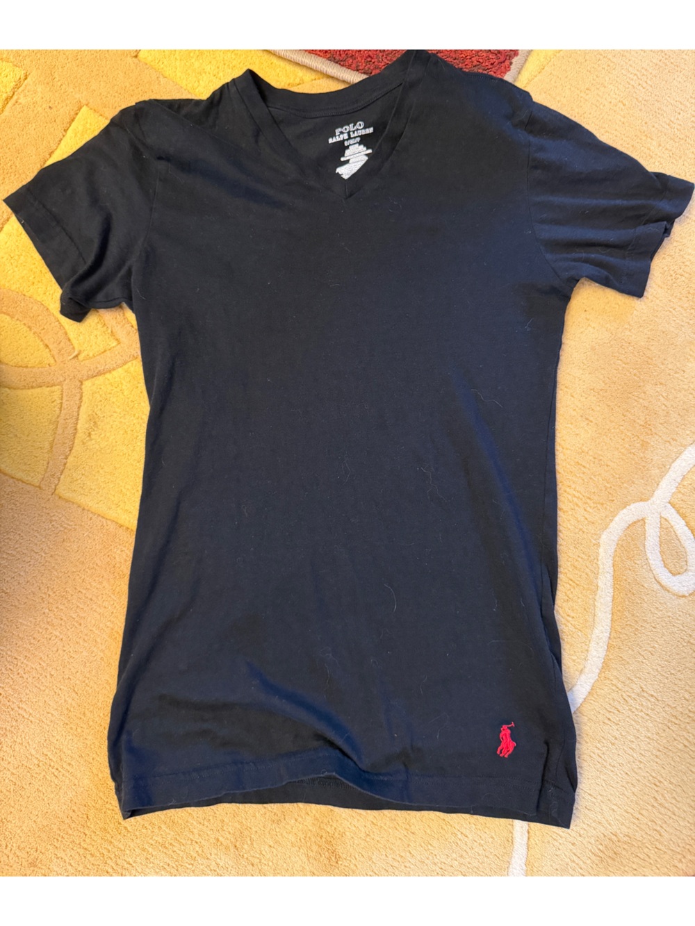 Women’s Black Polo Ralph Lauren cotton t-shirt in size S